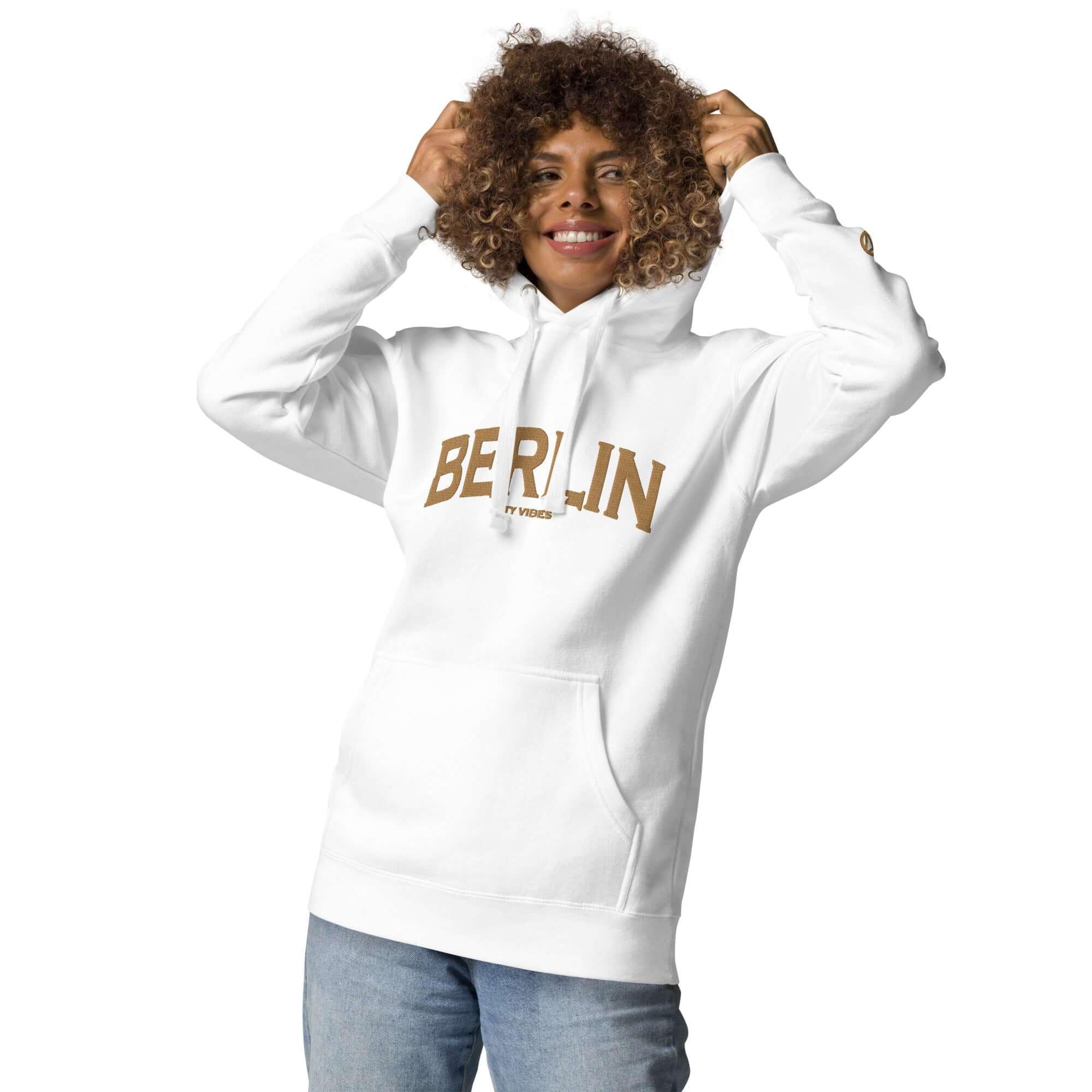 TOV Hoodie City | BERLIN (Weiß/Gold) * Unisex