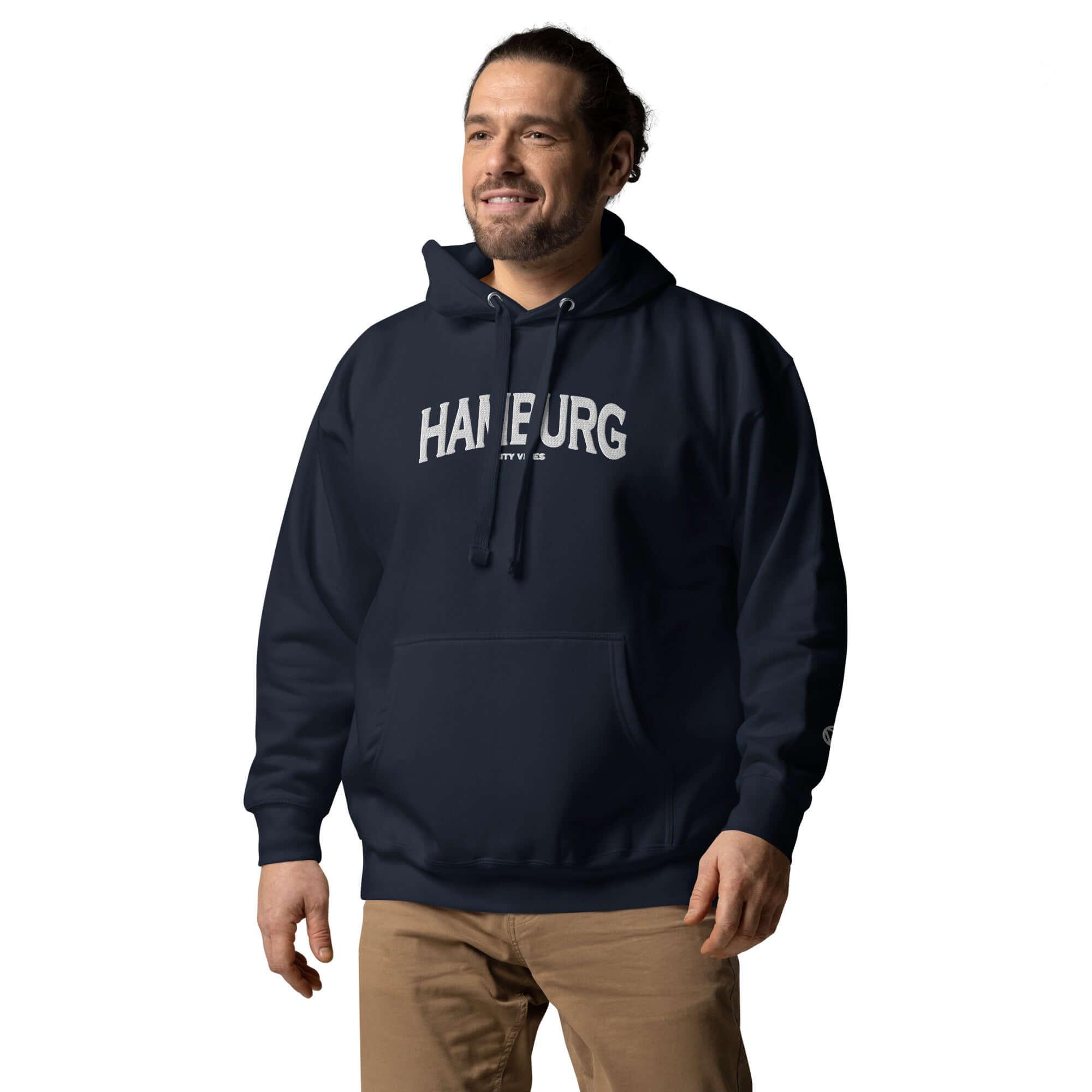 TOV Hoodie City | HAMBURG (Blau/Weiß) * Unisex