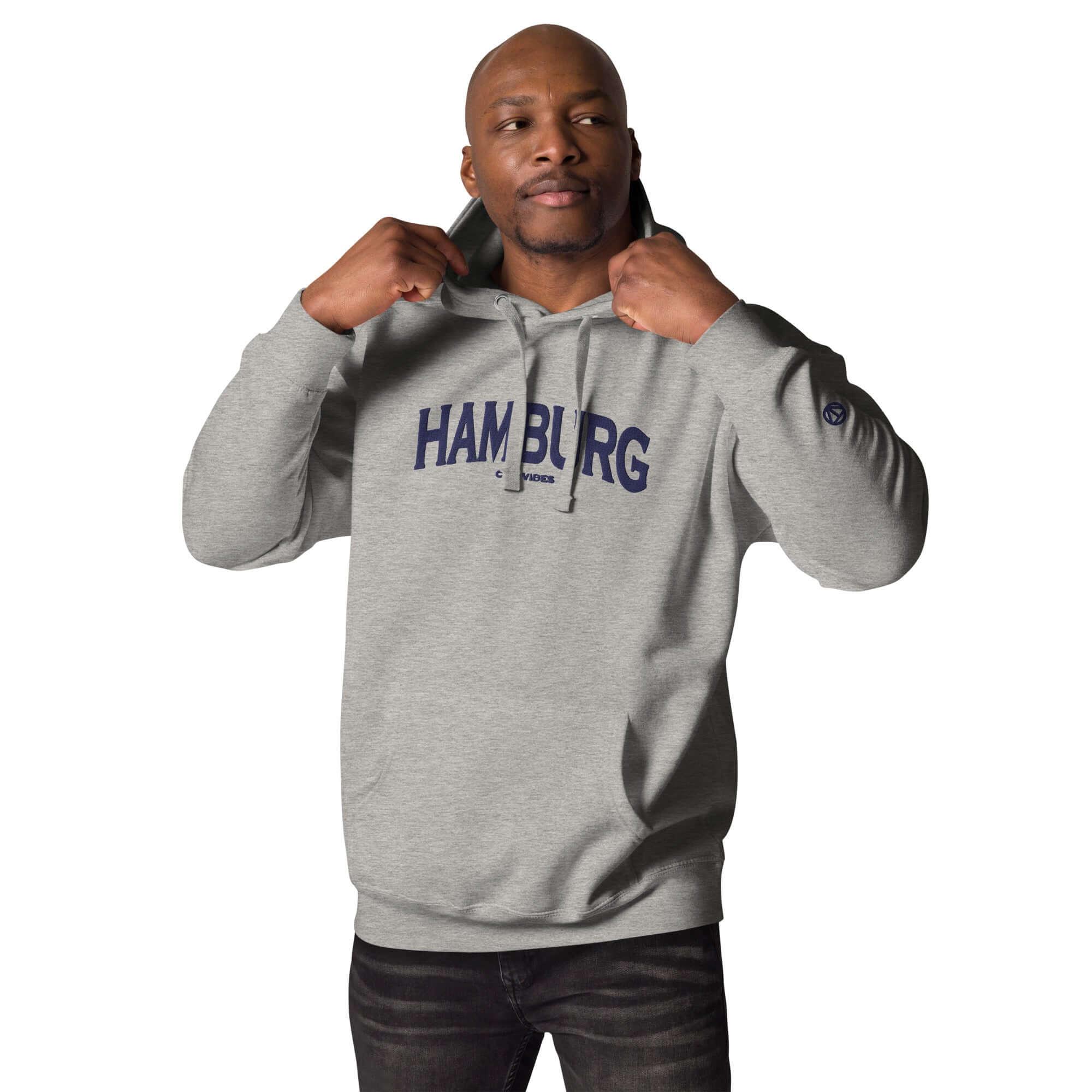 TOV Hoodie City | HAMBURG (Grau/Blau) * Unisex