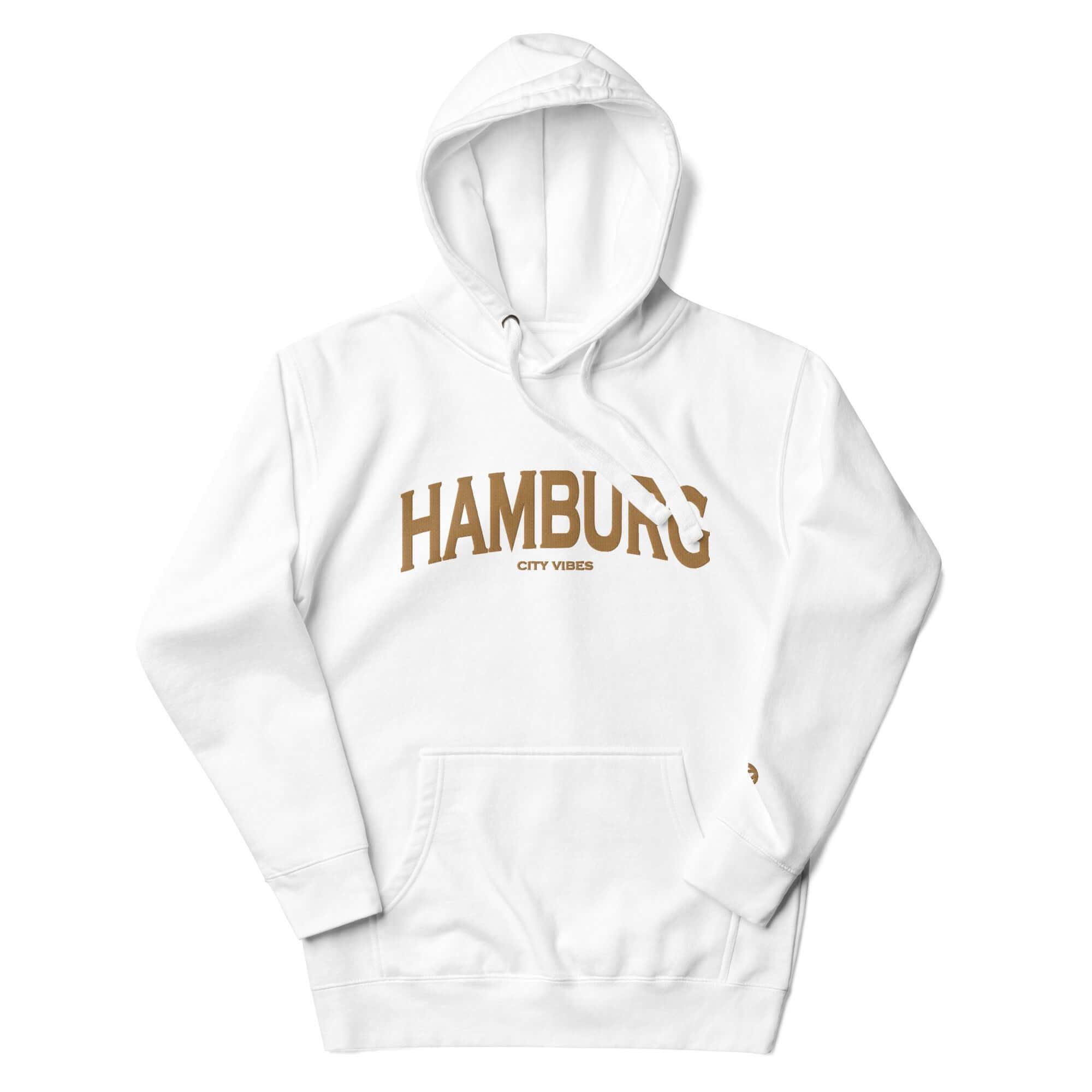TOV Hoodie City | HAMBURG (Weiß/Gold) * Unisex