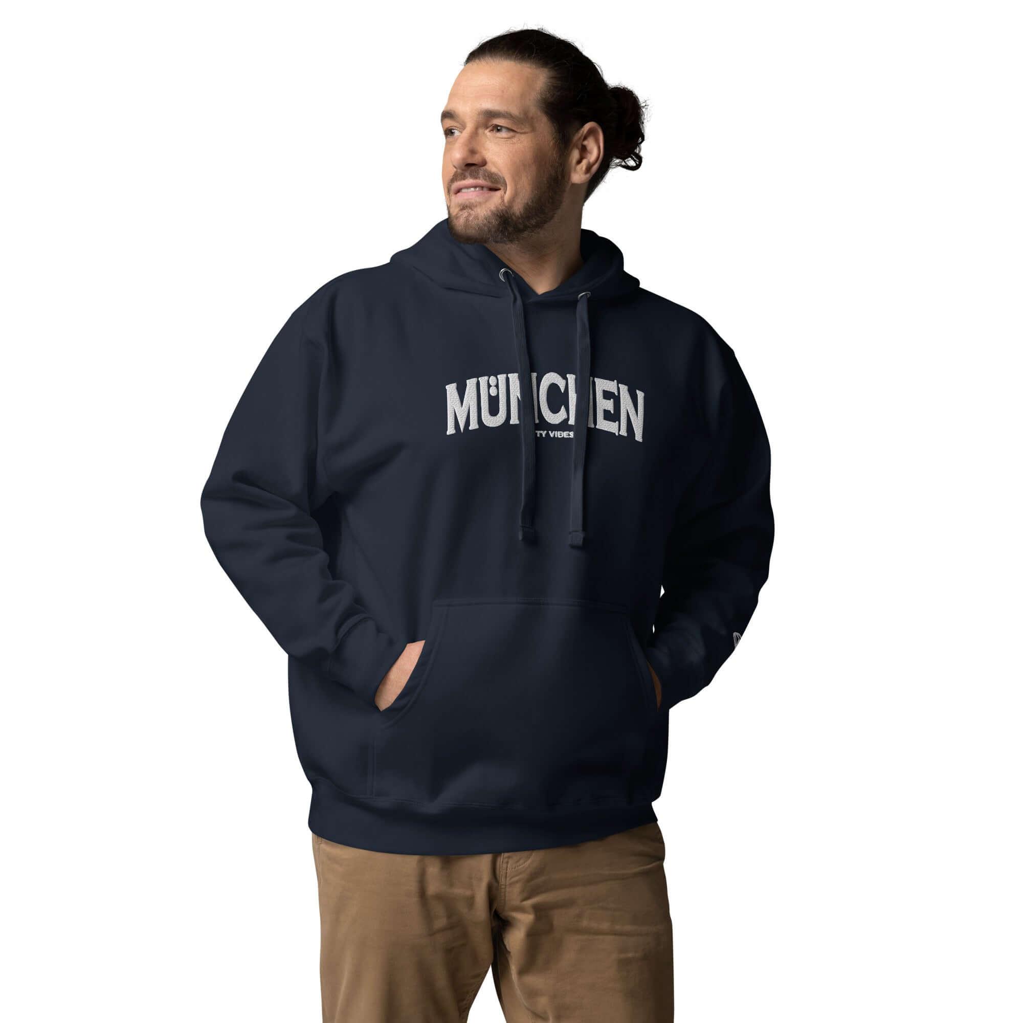 TOV Hoodie City | MÜNCHEN (Navy/Weiß) * Unisex