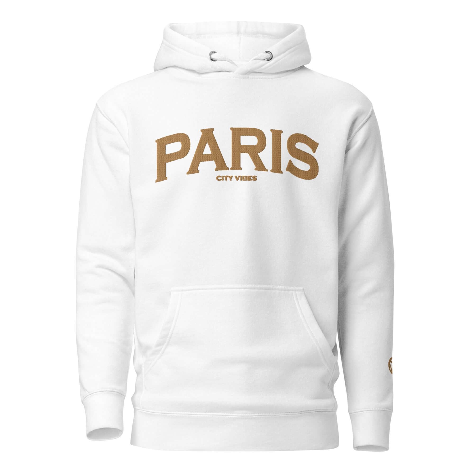 TOV Hoodie City | PARIS (Weiß/Gold) * Unisex