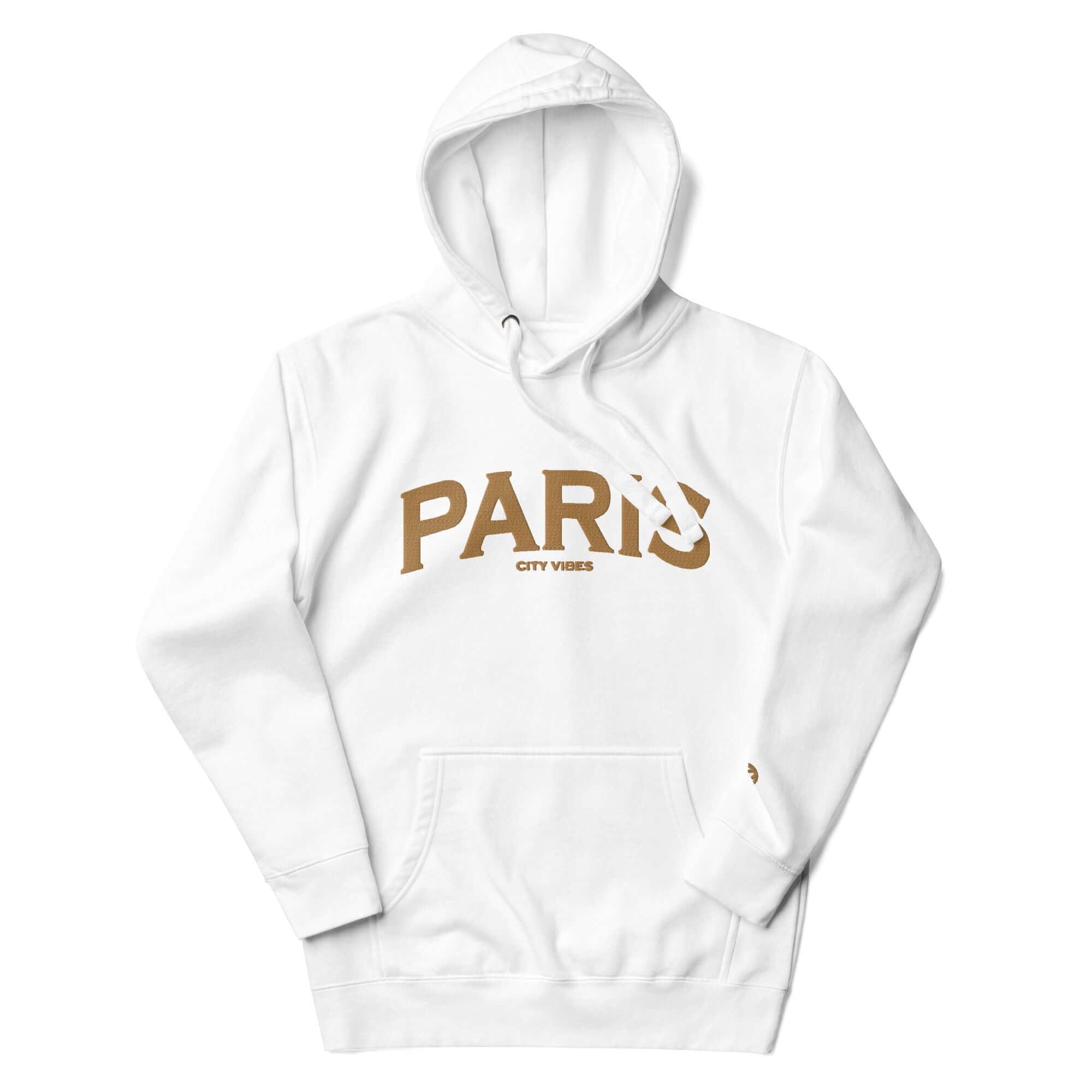 TOV Hoodie City | PARIS (Weiß/Gold) * Unisex