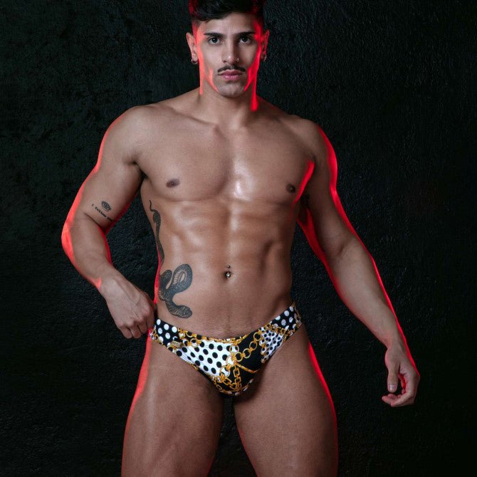 Baroque Swim Thong Black - noodosz - TOF Paris - 