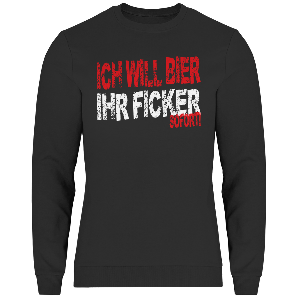 Herren Sweatshirt Ich will Bier