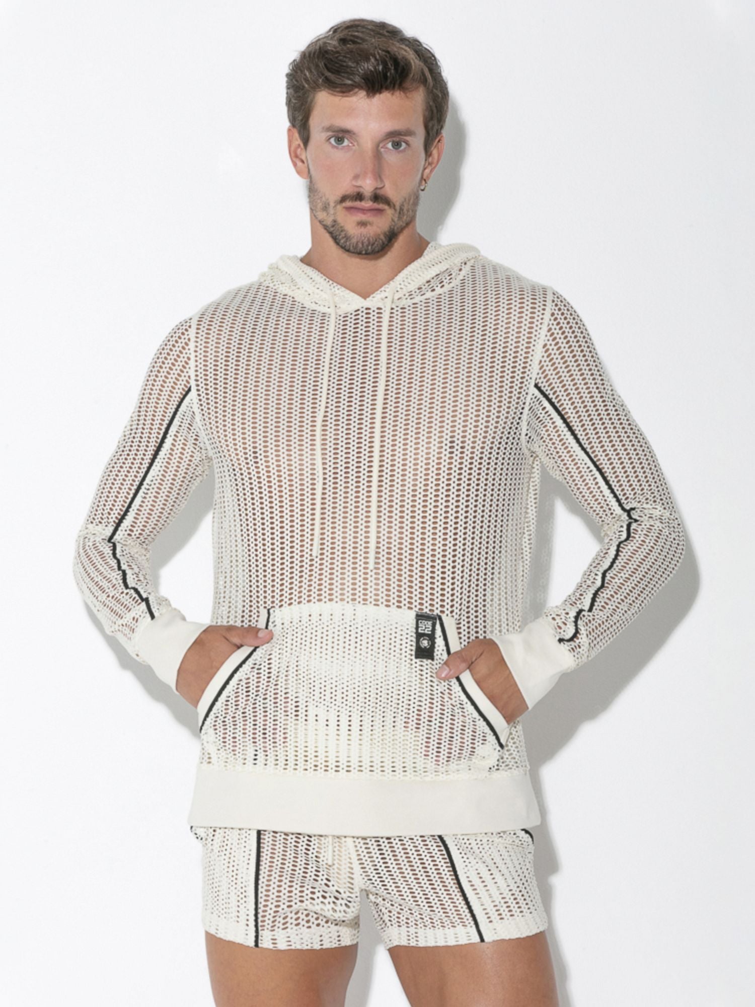 CODE 22 Openwork Jacquard Hoody 9626 - noodosz CODE 22  Openwork Jacquard Hoody 9626 Code 22 Kleidung & Accessoires:Herren:Herrenmode:Jacken, Mäntel & Westen nudosz.myshopify.com