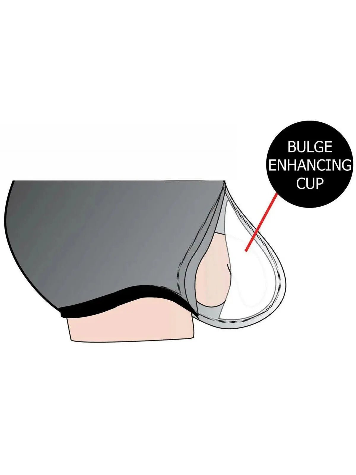 Illustration of CODE 22 COMBARRO BRIEF featuring a bulge enhancing cup for added support and enhancement. CODE 22 DIVE 23103 - Badehose mit Push-Up Einlage Code 22 Kleidung & Accessoires:Herren:Herrenmode:Bademode nudosz.myshopify.com