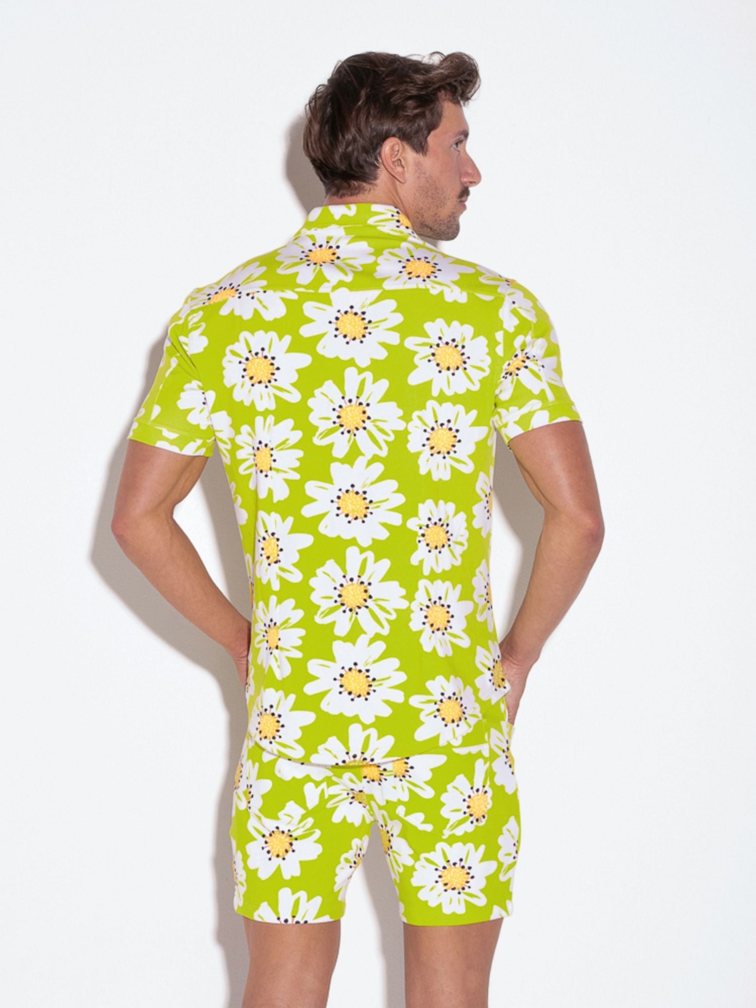 CODE 22 Stretch Hemd Lime 9721, Freizeithemd bedruckt - noodosz - Code 22 - Kleidung & Accessoires:Herren:Herrenmode:Shirts & Hemden:Freizeithemden & Shirts