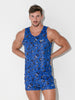 CODE 22 VIVID TANK TOP Blue - 9625 - noodosz CODE 22 VIVID TANK TOP Blue  - 9625 Code 22 Kleidung & Accessoires:Herren:Herrenmode:Shirts & Hemden:T-Shirts nudosz.myshopify.com