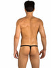 EROS VENEZIANI 6968 Leder String Tanga Slip Leather Lack Gummi Unterhose - noodosz