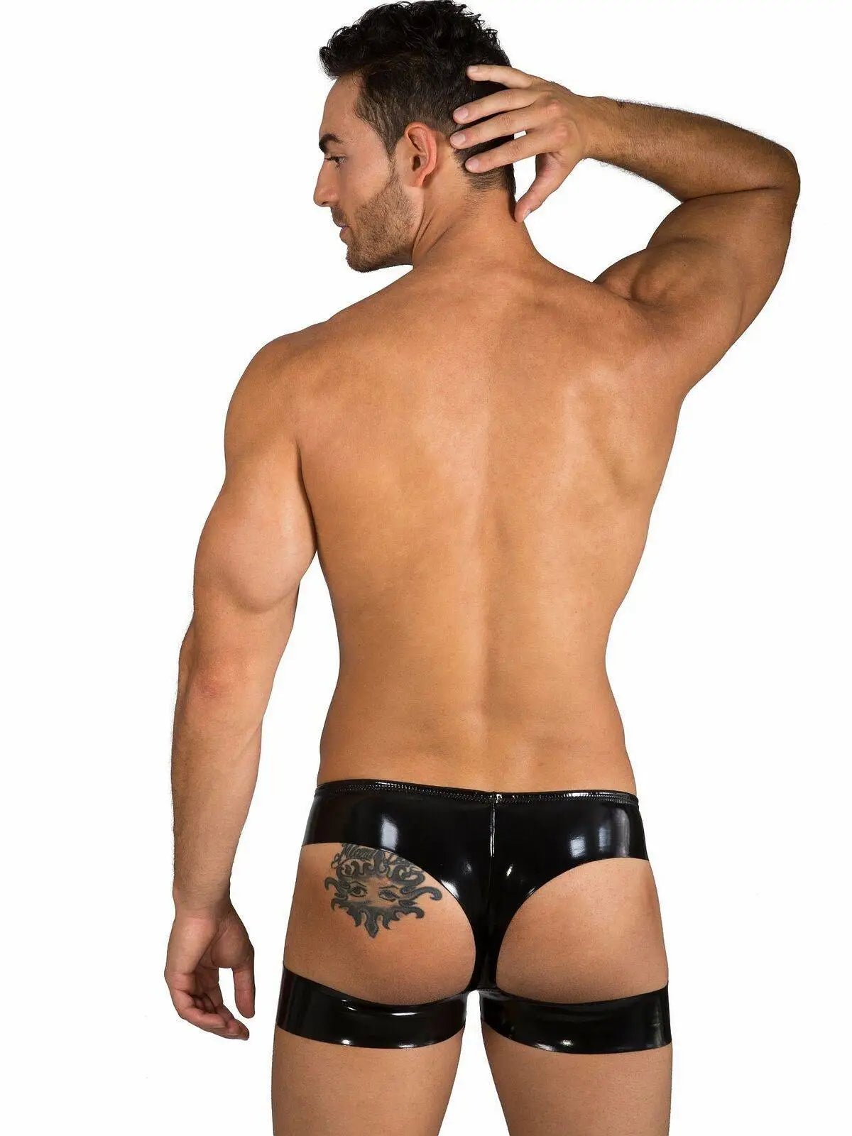 EROS VENEZIANI 7324 Lack Gummi Fetish Boxer Brasil Trunk Boxershort - noodosz