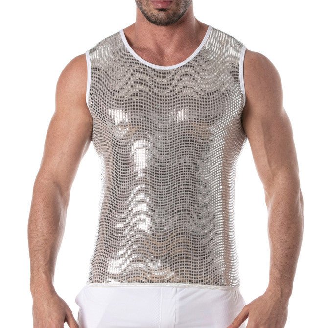 Glitter Tank Top Silver - noodosz - TOF Paris - 
