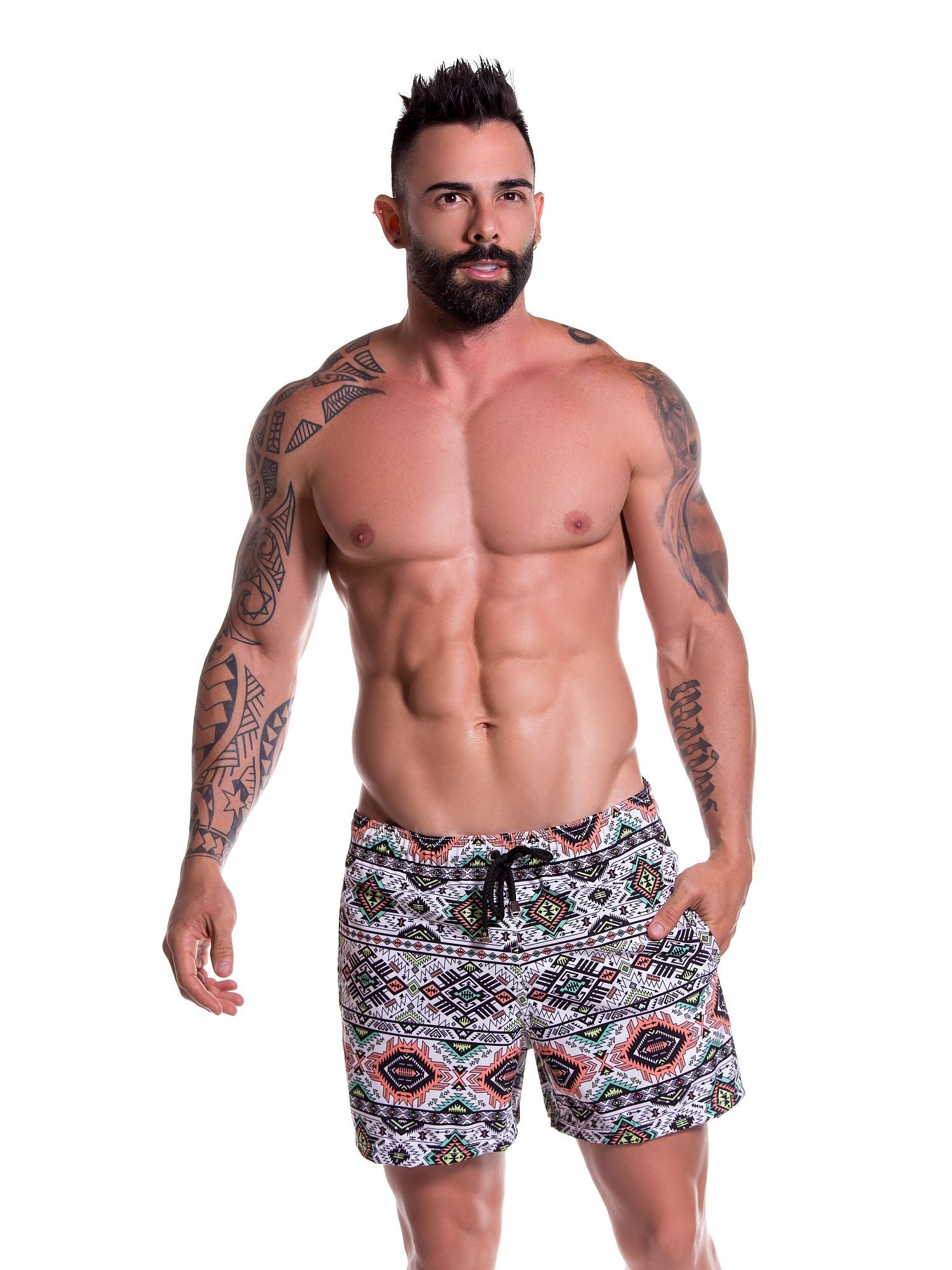 JOR 0772 TRIBAL Badeshorts, Boardshorts bedruckt - noodosz - Jor - Kleidung & Accessoires:Herrenmode:Bademode JOR 0772 TRIBAL Badeshorts, Boardshorts bedruckt Jor Kleidung & Accessoires:Herrenmode:Bademode nudosz.myshopify.com