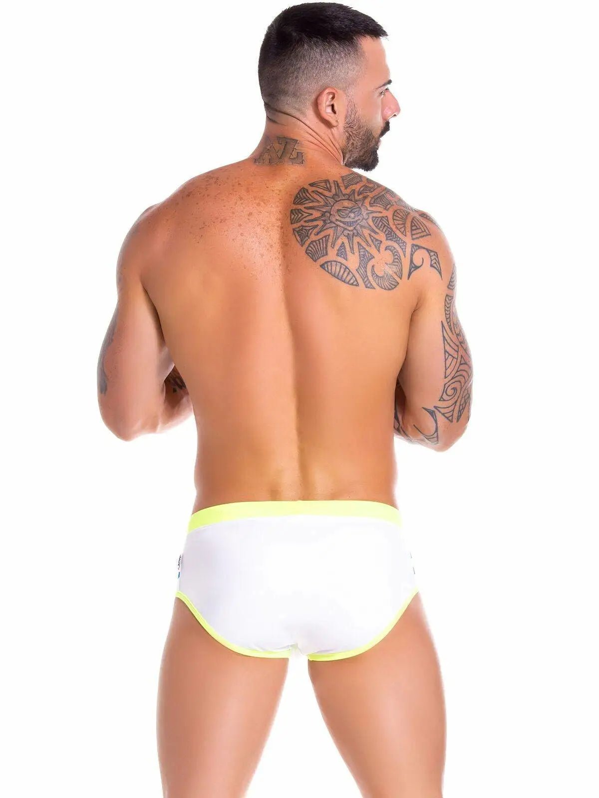 JOR 0888 FOX Herren - Badehose Badeslip Bademode Neon Streifen Hipster - noodosz JOR 0888 FOX Badehose, Gr. XL Jor Kleidung & Accessoires:Herren:Herrenmode:Bademode nudosz.myshopify.com