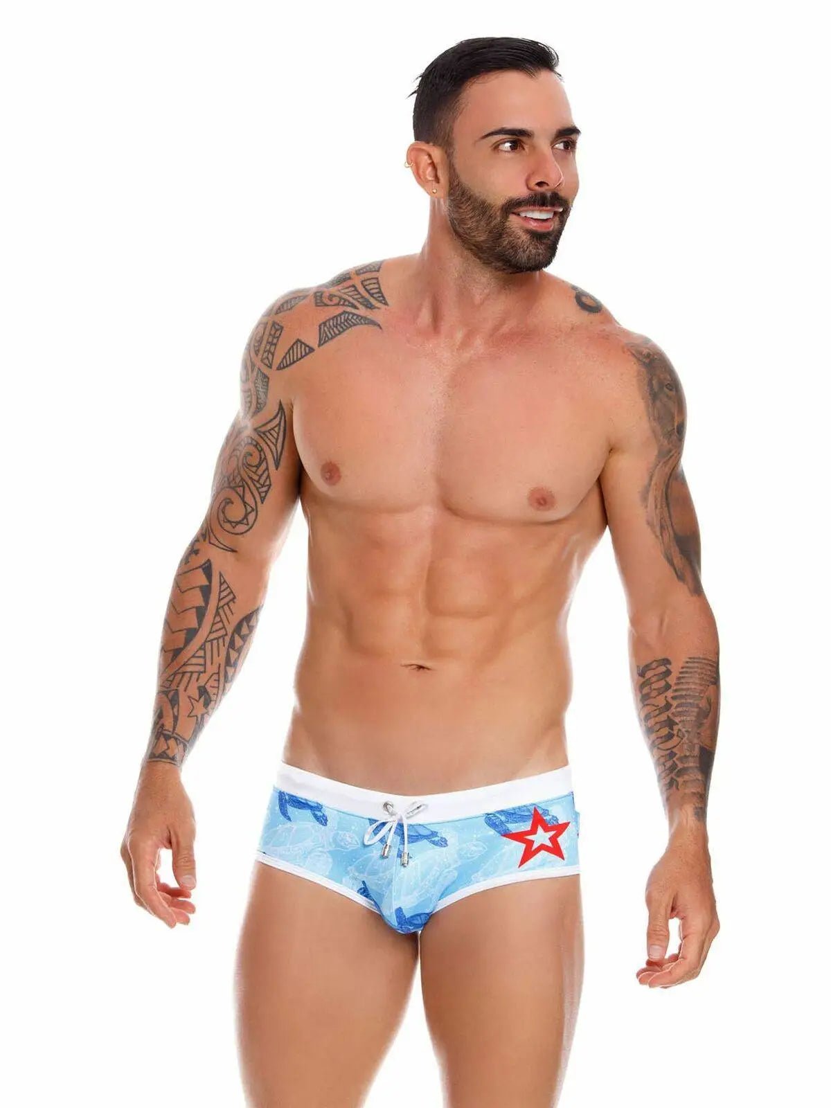 JOR 1031 Herren Badehose Badeslip mit Motiv Schildkröte - noodosz JOR 1031 Herren Badehose Badeslip mit Motiv Schildkröte Jor Kleidung & Accessoires:Herren:Herrenmode:Bademode nudosz.myshopify.com
