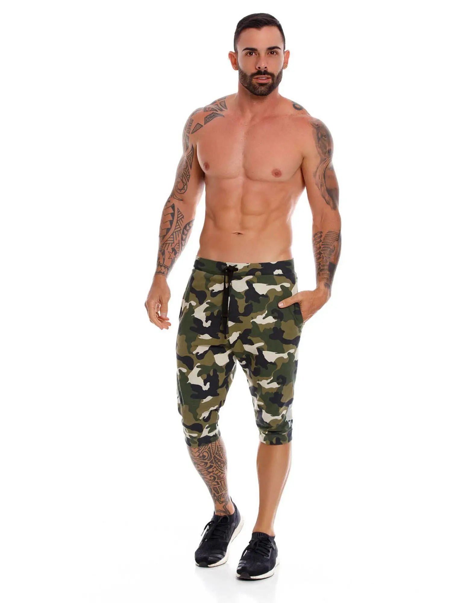 JOR 1058 Herren Sporthose 6/8 Trainingshose Jogginghose Fitness Gym Shorts - noodosz