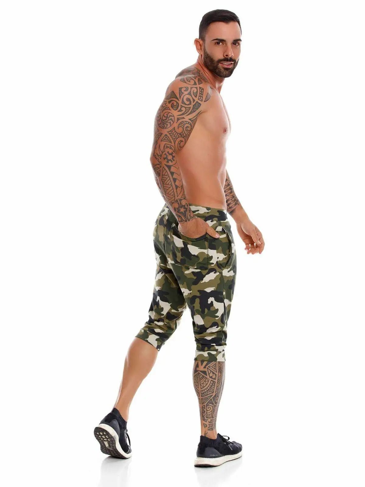 JOR 1058 Herren Sporthose 6/8 Trainingshose Jogginghose Fitness Gym Shorts - noodosz