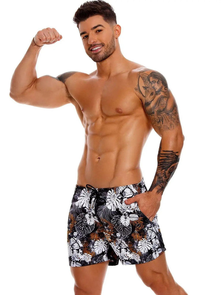 JOR 1160 WILL Boardshorts Blumen Badeshorts Badehose Surfershorts bedruckt Motiv - noodosz