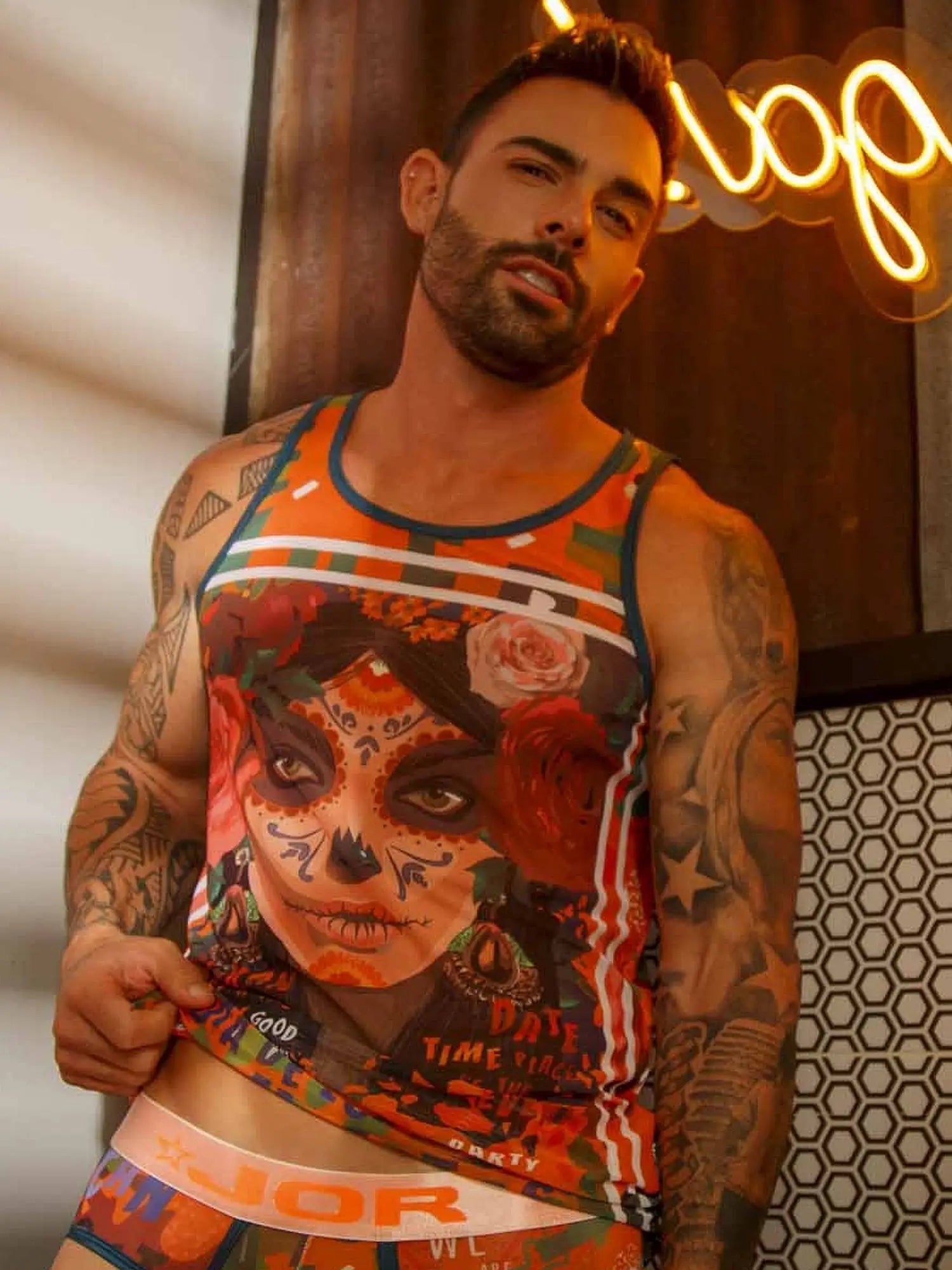 JOR 1647 DF bedrucktes Tank Top - noodosz JOR 1647 DF bedrucktes Tank Top Jor Kleidung & Accessoires:Herren:Herrenmode:Shirts & Hemden:T-Shirts nudosz.myshopify.com