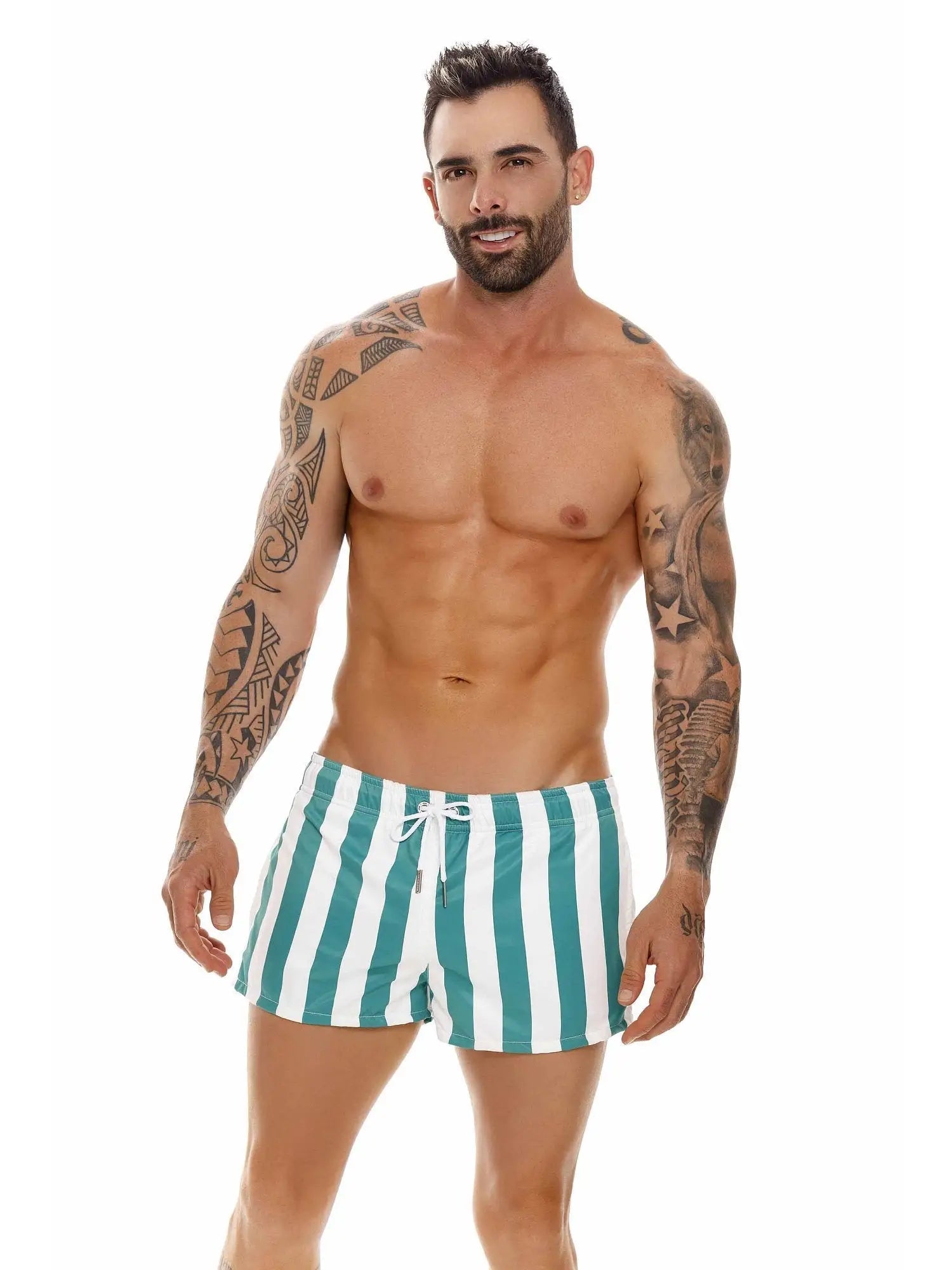 JOR 1686 SMILE MINI Badeshorts Streifen - noodosz JOR 1686 SMILE MINI Badeshorts Streifen Jor Kleidung & Accessoires:Herren:Herrenmode:Bademode nudosz.myshopify.com