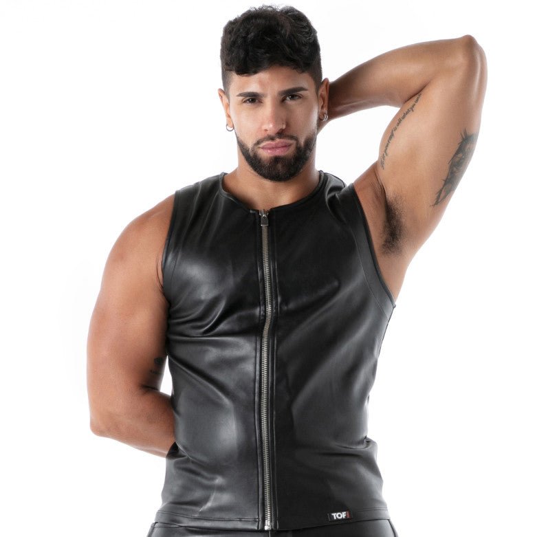Kinky Zipped Tank Top Black - noodosz - TOF Paris - 