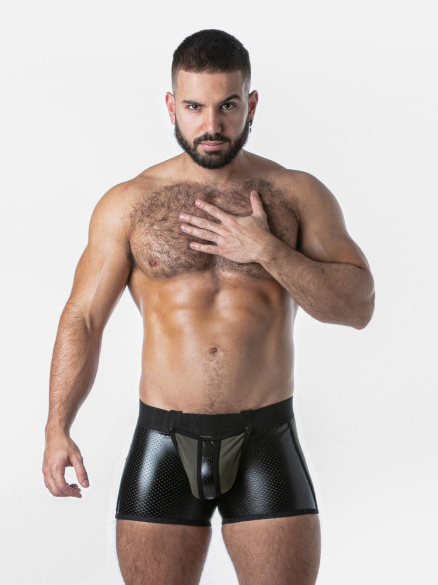 LOCKER GEAR PUNCH HOLE TRUNK - LK0127, Boxershorts - noodosz - Locker Gear - Kleidung & Accessoires:Spezielle Anlässe:Erotik:Herrenunterwäsche