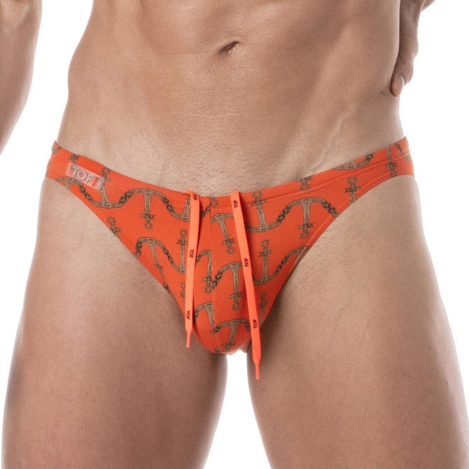 Print Swim Mini Briefs Orange - noodosz - TOF Paris - 