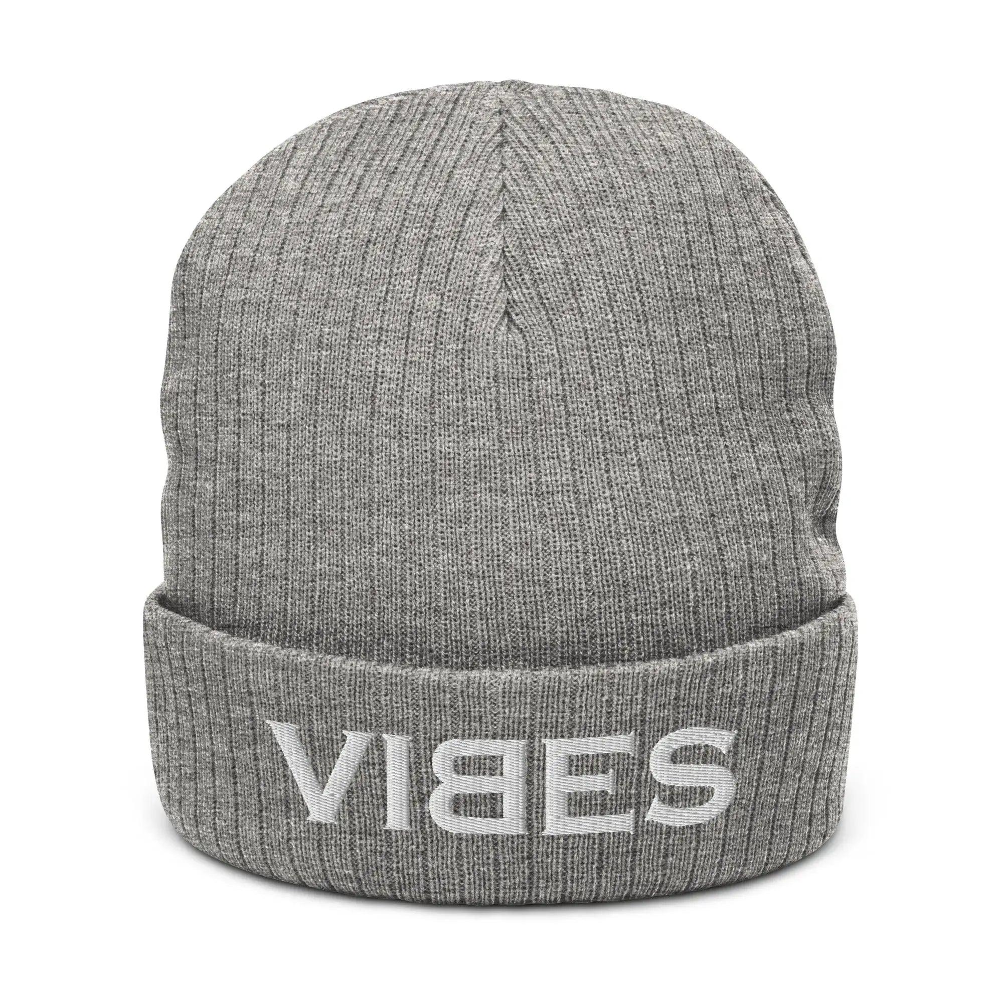 TOV Beanie - Strickmütze | VIBES (Grau/Silber) * Unisex