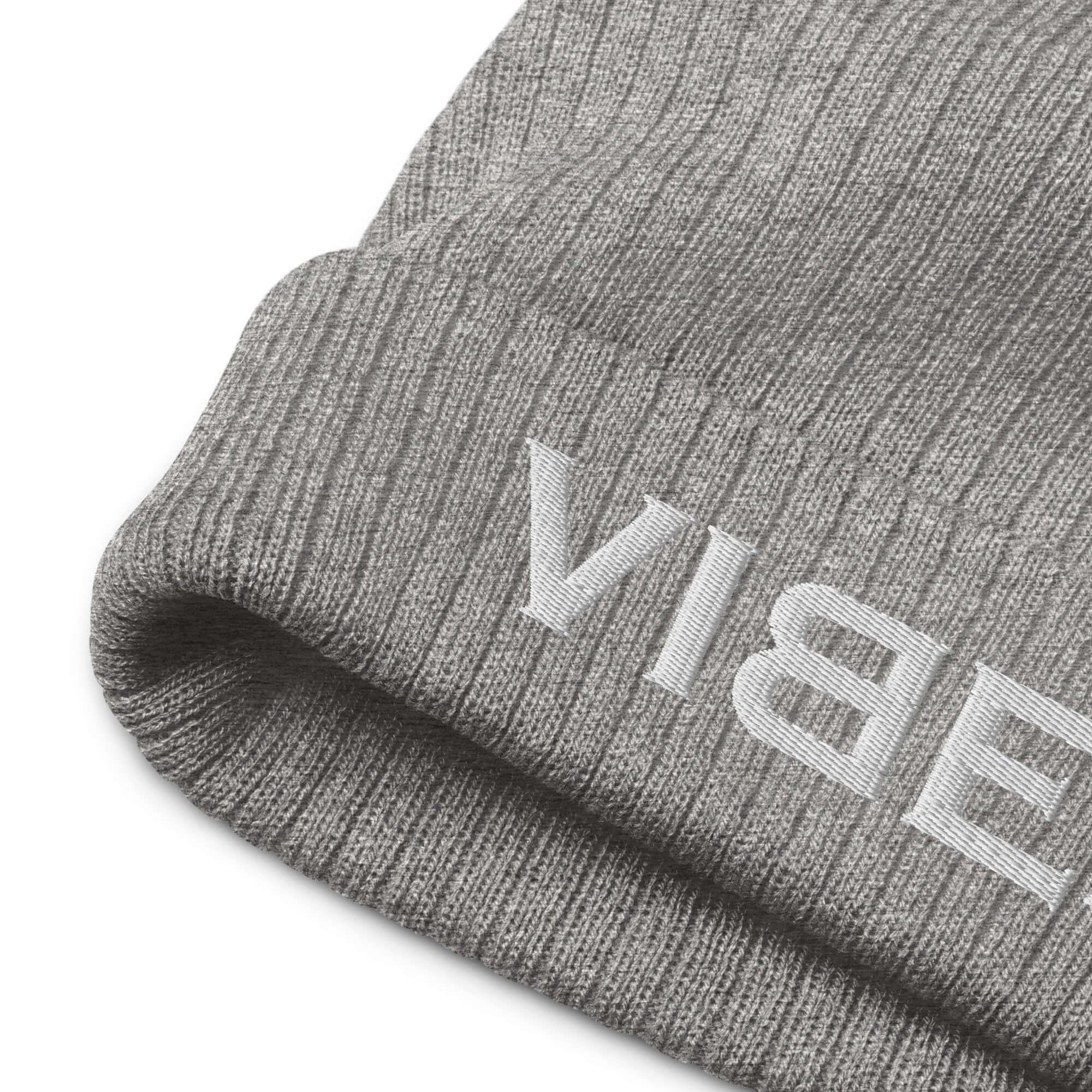TOV Beanie - Strickmütze | VIBES (Grau/Silber) * Unisex
