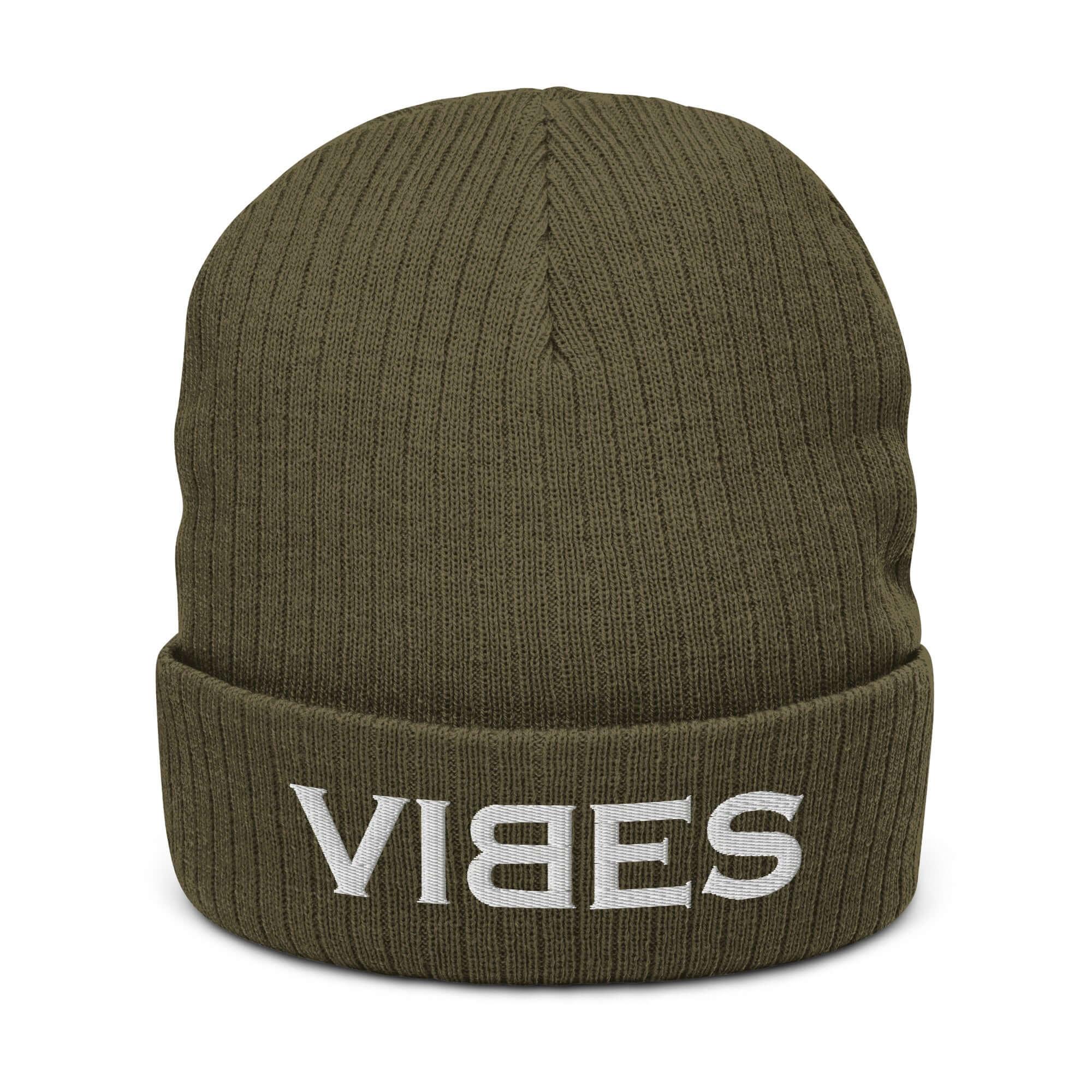 TOV Beanie - Strickmütze | VIBES (Grün/Grau) * Unisex
