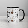 All you need is Love and Coffee -Tasse mit farbiger Innenseite