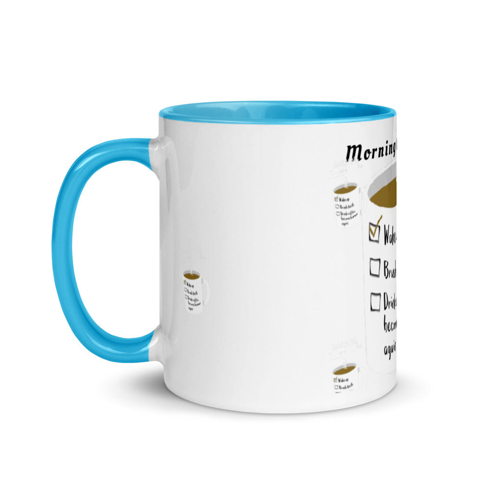 Morning things to do - Tasse mit farbiger Innenseite