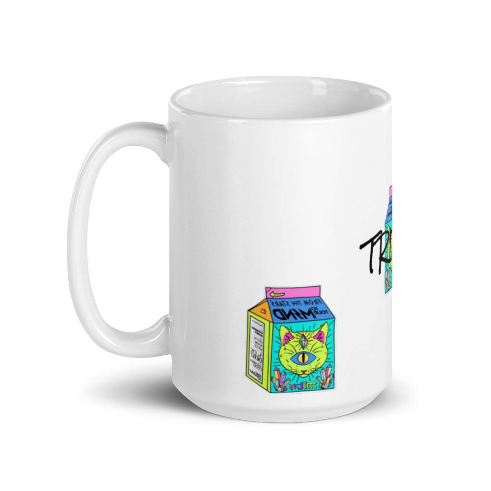 Trippin Löscher Weiße, glänzende Tasse