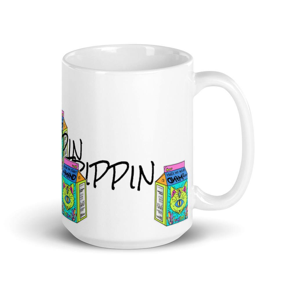 Trippin Löscher Weiße, glänzende Tasse