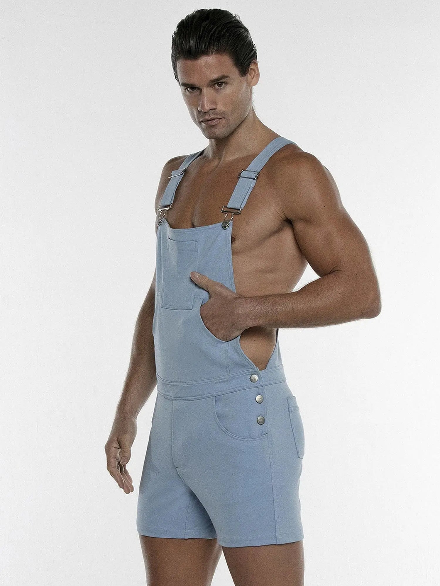 CODE 22 9706 STRETCH OVERALL - Latzhose - Sky Blue / S -  CODE 22  9706 STRETCH OVERALL - Latzhose Code 22 Kleidung & Accessoires:Herrenmode:Hosen nudosz.myshopify.com